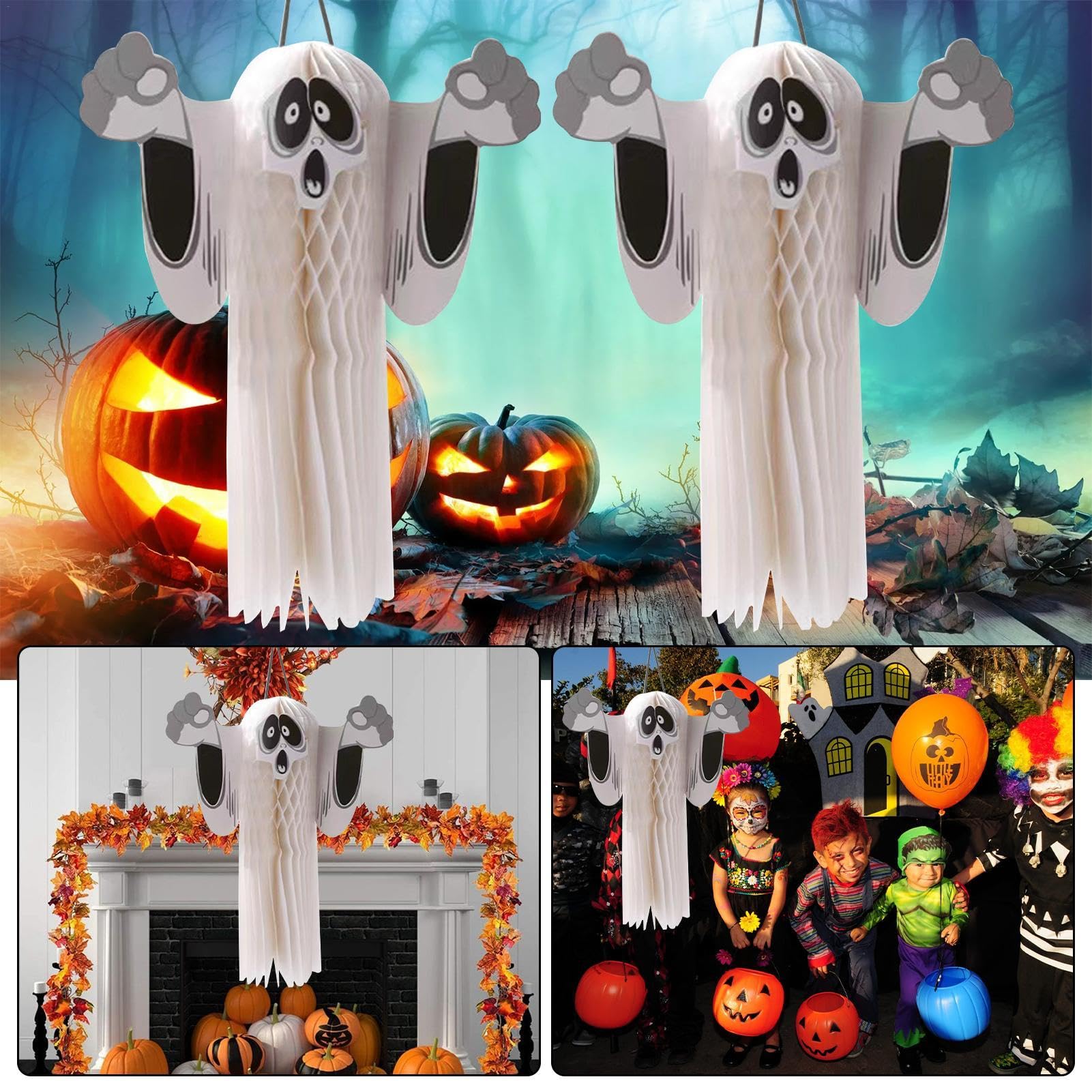 ハロウィンゴースト イベント 装飾 写真撮影 スタジオ 飾り付け Amazon.co.jp: ハロウィン ゴースト デコレーション,ゴースト